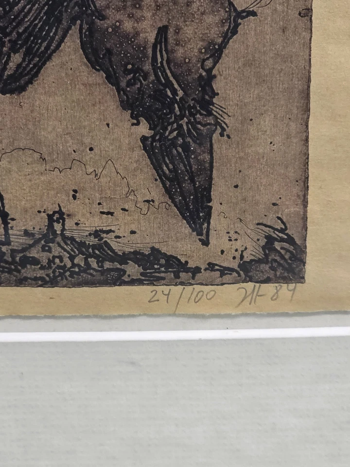 Radierung Horst Janssen Lirum Larum 1984 Ed. 24/100 handsigniert - Bild 4 von 4