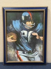 1960's Vintage Dave Boss NFL Film New York Giants Oil Similart