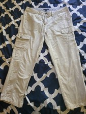 Tommy Hilfiger Women's Cargo 100 Cotton Pants Size 8 Light Beige