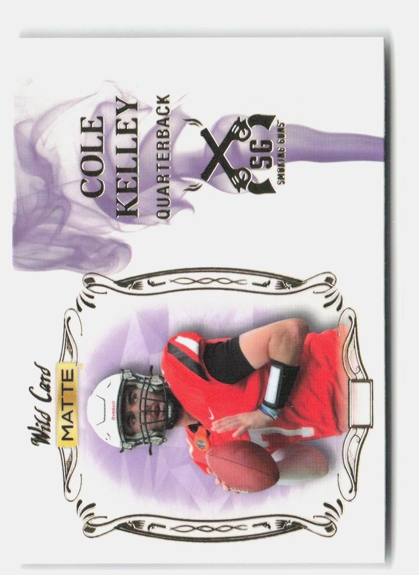 2022 Wild Card Matte #SG-2 Cole Kelley Smoking Guns White/Purple
