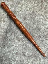 Hand carved beautiful LACE WOOD YARN CROCHET HOOK size I