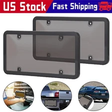 New Unbreakable License Plate Covers+Frames Auto Tag Shield Protector Front Rear