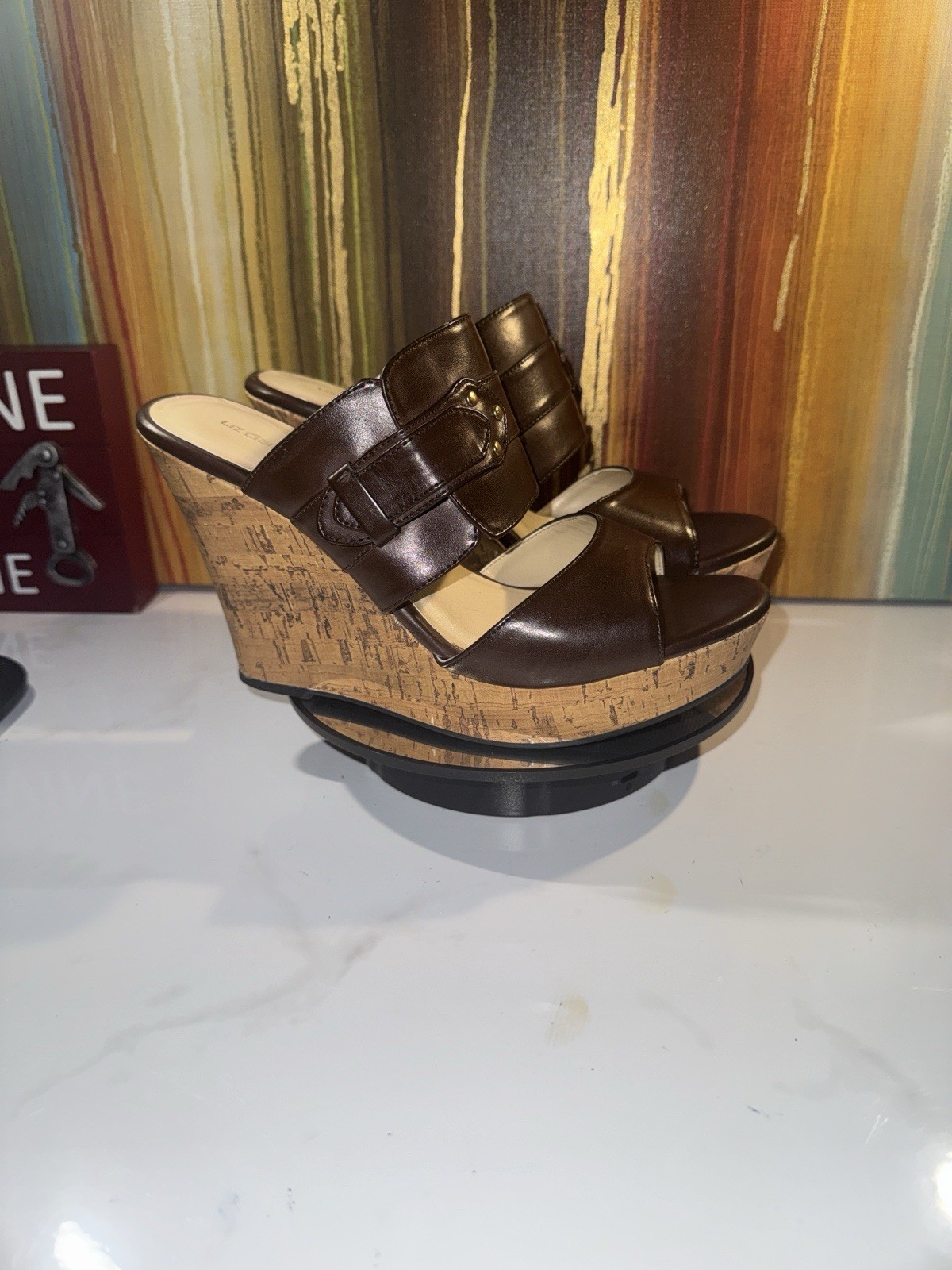 Liz Claiborne Dark Brown Leather Wedges - Women’s Size 7.5 M