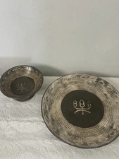 Set Of Vintage Japanese Plate And Bowl Pottery