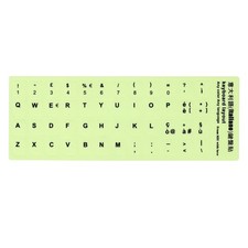 Italian Keyboard Stickers Glow in the Dark, Keyboard Cover, Black