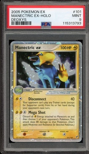 Pokemon Manectric ex EX Deoxys Holo Ultra Rare #101 PSA 9 Mint