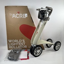 byACRE Carbon Ultralight Rollator Walker - Oyster White Regular Track