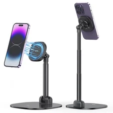 VRIG Magnetic Desk Phone Stand for Office/Home, 360°Rotation Phone Holder wit...