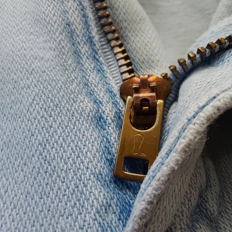Vintage 70s Wrangler Jeans Light Wash High Waisted Bootcut USA Sz 28x34 RARE - Image 3 of 4