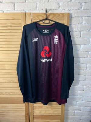 ENGLAND CRICKET TEAM TRAINING JACKET LONG SLEEVE NEW BALANCE MENS sz XL 