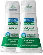 Smartmouth Original Mint Mouthwash Pack Of 2 Alcohol Free Fresh Breath 16 Fl Oz