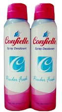 Lot of 2 Confielle Deodorant Spray Powder 4 fl oz Aerosol New Fast Free Ship