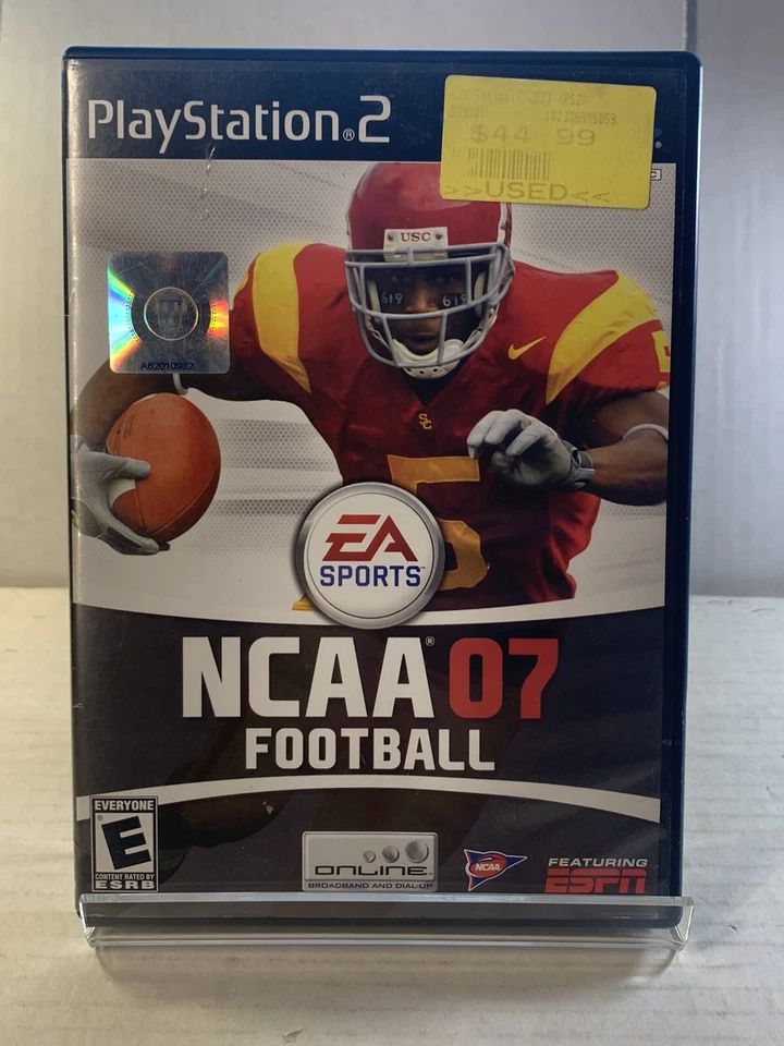 PS2 NCAA Football 07 Case Manual Disc Works PlayStation EA Sports USC Trojans - Image 2 of 4