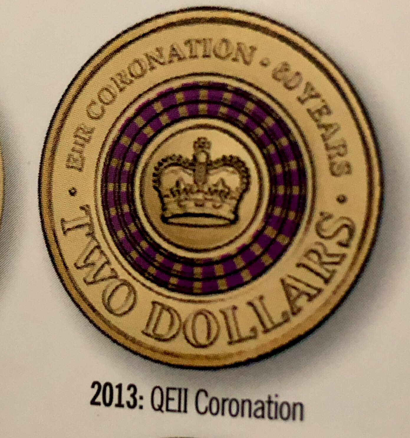 2013 Queens Coronation 2 Dollar Coin AUnc In 2x2 Cat Value 195 Low 2013-queens-coronation-2-dollar-coin-aunc-in-2x2-cat-value-195-low