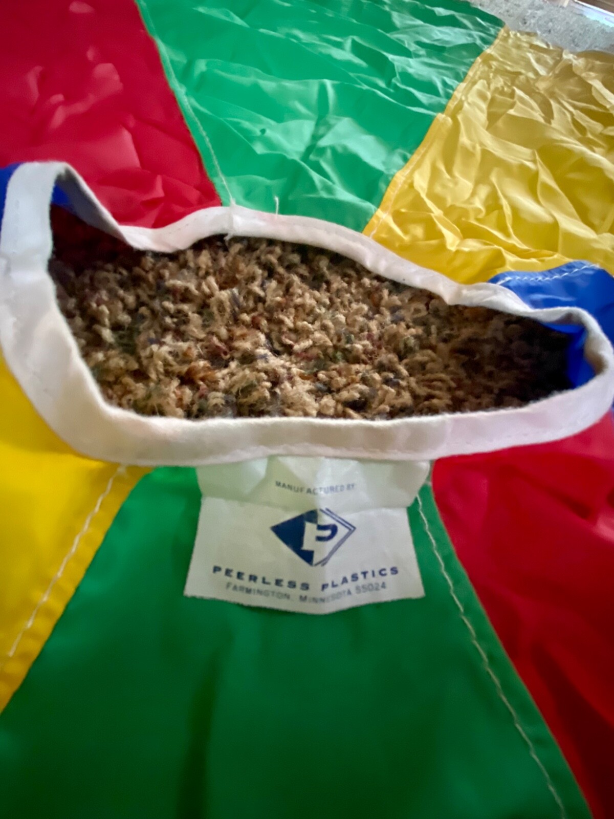 Peerless Plastic Parachute 6.5ft Made In USA Classroom Parachute 8 Handles