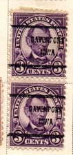 USA 1923, Abraham Lincoln 1809 - 1865, in purple, 3c, set of two, accept offers