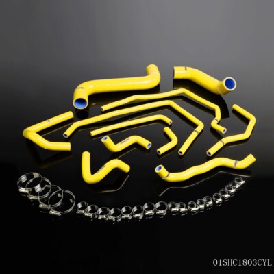 Fit For 02-06 Subaru Impreza WRX/STi GDA/GDB EJ207 Silicone Radiator Hose YELLOW
