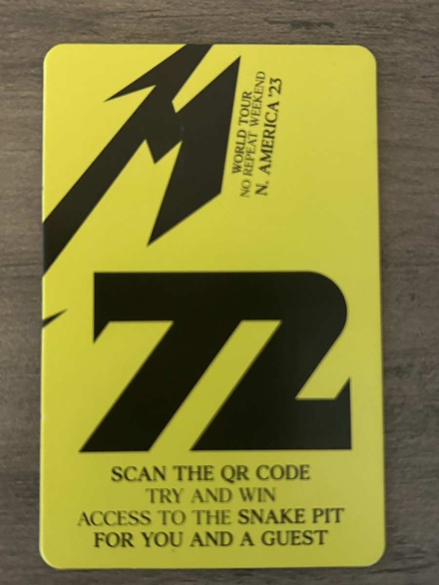 Metallica Fan Card 2023 M72 North America Tour 72 Seasons - *Not