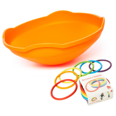 Gonge Koordinationsset, 7-tlg. Mini Top Spielkreisel, Activity Rings