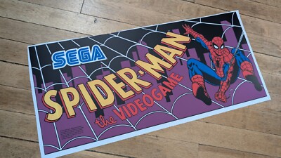 Spider Man Sega Arcade Marque Backlit 23x8.5 