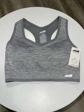 NWT Avia size medium girl/Junior gray raceback sports bra