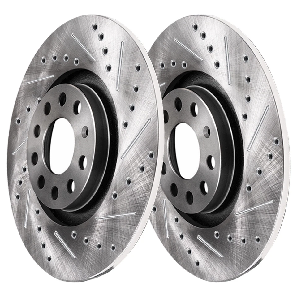 Rotores de freio traseiros perfurados 11,26 pol. (286 mm) para Volkswagen GTI Jetta Passat Audi A3 - Imagem 4 de 4