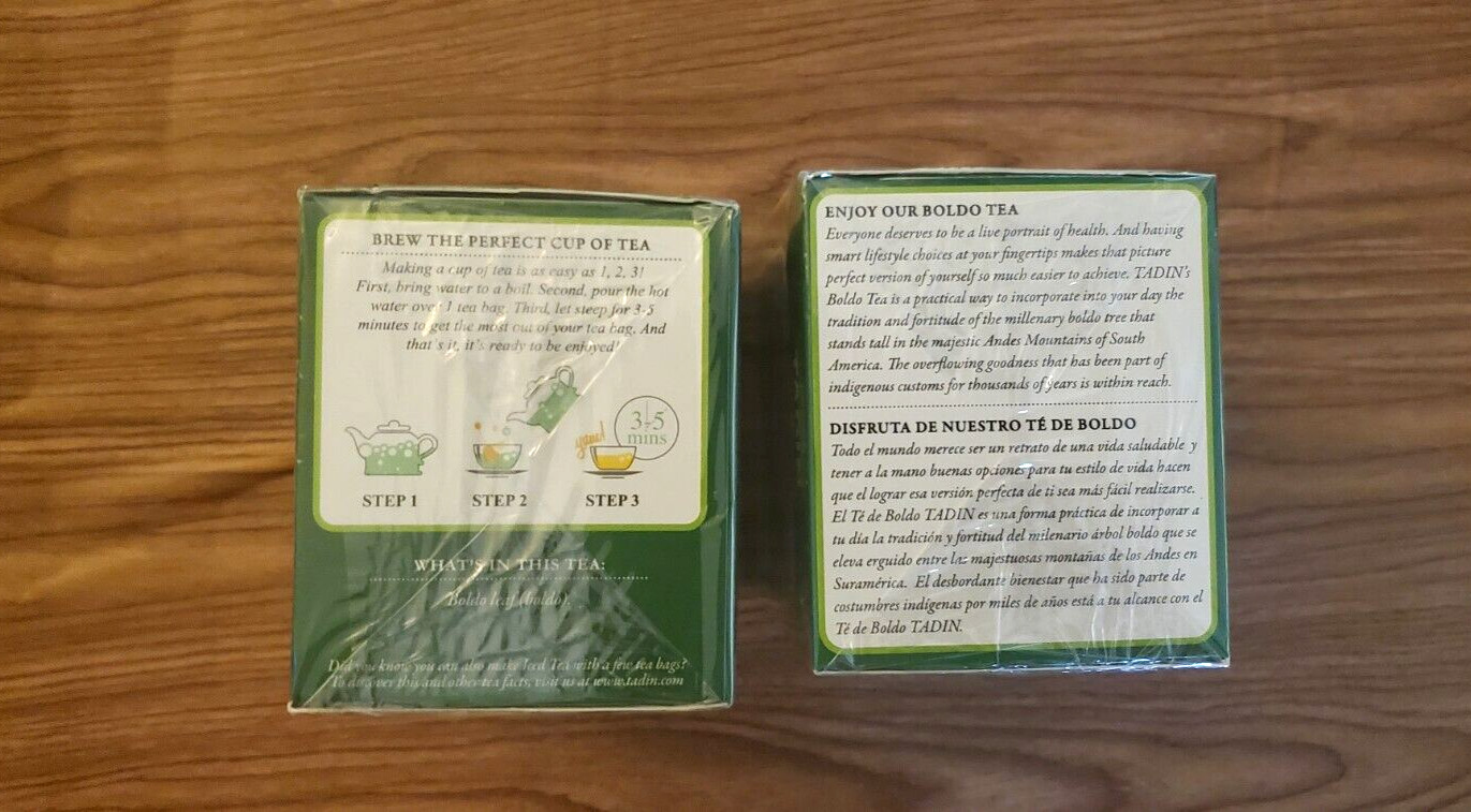 2 PACK BOLDO TADIN TEA (48 BAGS)