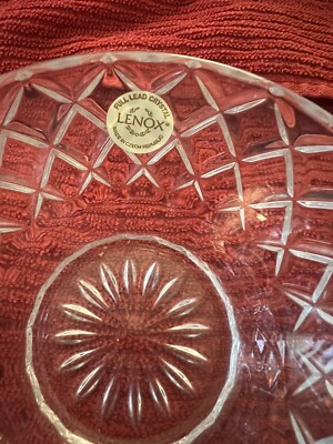 LENOX Crystal Diamond Bowl, Made in Czech Republic, Full Lead Crystal approx 5'' 