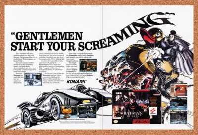 1992 Batman Returns SNES Original Advertisement / Retro Wall Art v3