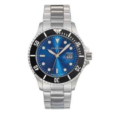 Dugena 4461075 Diver XL 44mm Men's Diver Watch up to 30 ATM, Stainless Steel