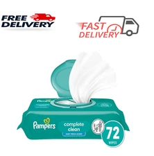 Pampers Baby Clean Wipes, Baby Fresh Scented, 1 Flip-top Pack (72 Wipes Total)