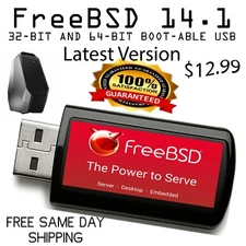 Free BSD 14.1 Linux Desktop Live/Installer MultiBoot USB - 64-bit and 32-bit