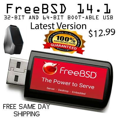 Free BSD 14.1 Linux Desktop Live/Installer MultiBoot USB - 64-bit and 32-bit