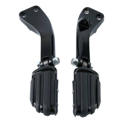 Black Rear Passenger Foot Pegs Mount Fit For Harley Dyna Street