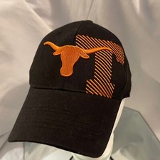 Classic Texas Longhorn 3D Raised Embroidered NCAA Ball Cap Hat Black One Size