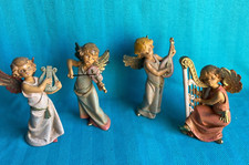 Vintage Cherub Angel Band Harp Mandolin Violin Harpsicord Figurine SET    blt39j3