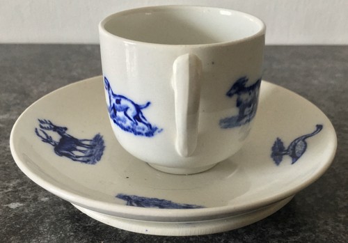 rare antique c1890 COPELAND LATE SPODE EDWARDIAN CHILDHOOD CHILD'S CUP TRIO 2 - Picture 3 of 6