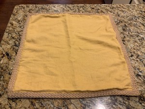 Pottery Barn Jute Braid Pillow Cover Linen 20x20 Square Zip