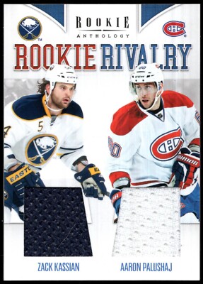 2011/12 Rookie Anthology ZACK KASSIAN/AARON PALUSHAJ ''ROOKIE RIVALRY'' Relic RC