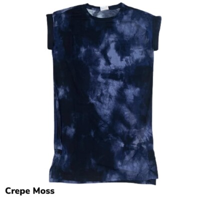 XXS CHELSEA LuLaRoe T-Shirt Dress ~ NAVY BLUE TIE DYE ~ Size 00; nwt