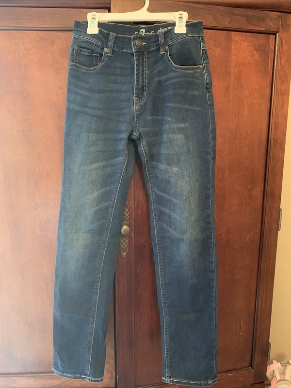 7 For All Mankind Womens Jrs Blue Jeans Slimmy Size 16