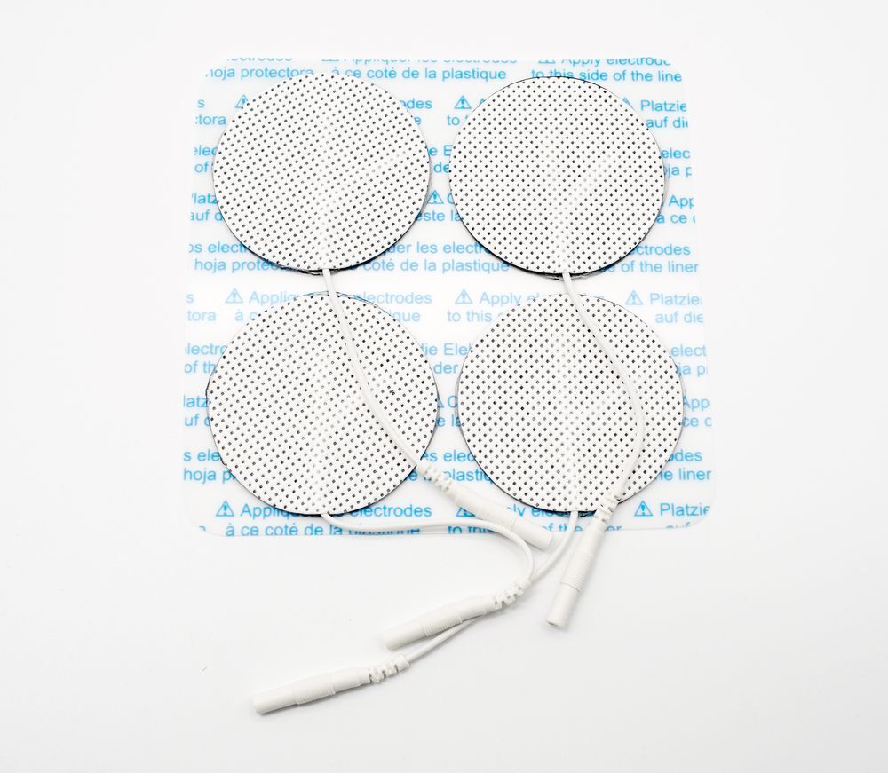 Electrodos Carbon Plus para dispositivo Tens / EMS, autoadhesivos, 4 piezas, Ø 45 mm