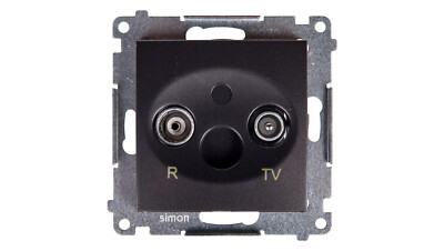 Simon 54 RD/TV Loop-Through-Antennendose Anthrazit DAP10.01/48 SAT Steckdose