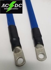 Ground Wire Kit Honda Civic Acura Integra 4 Awg Grounds 2pcs Blue Braided