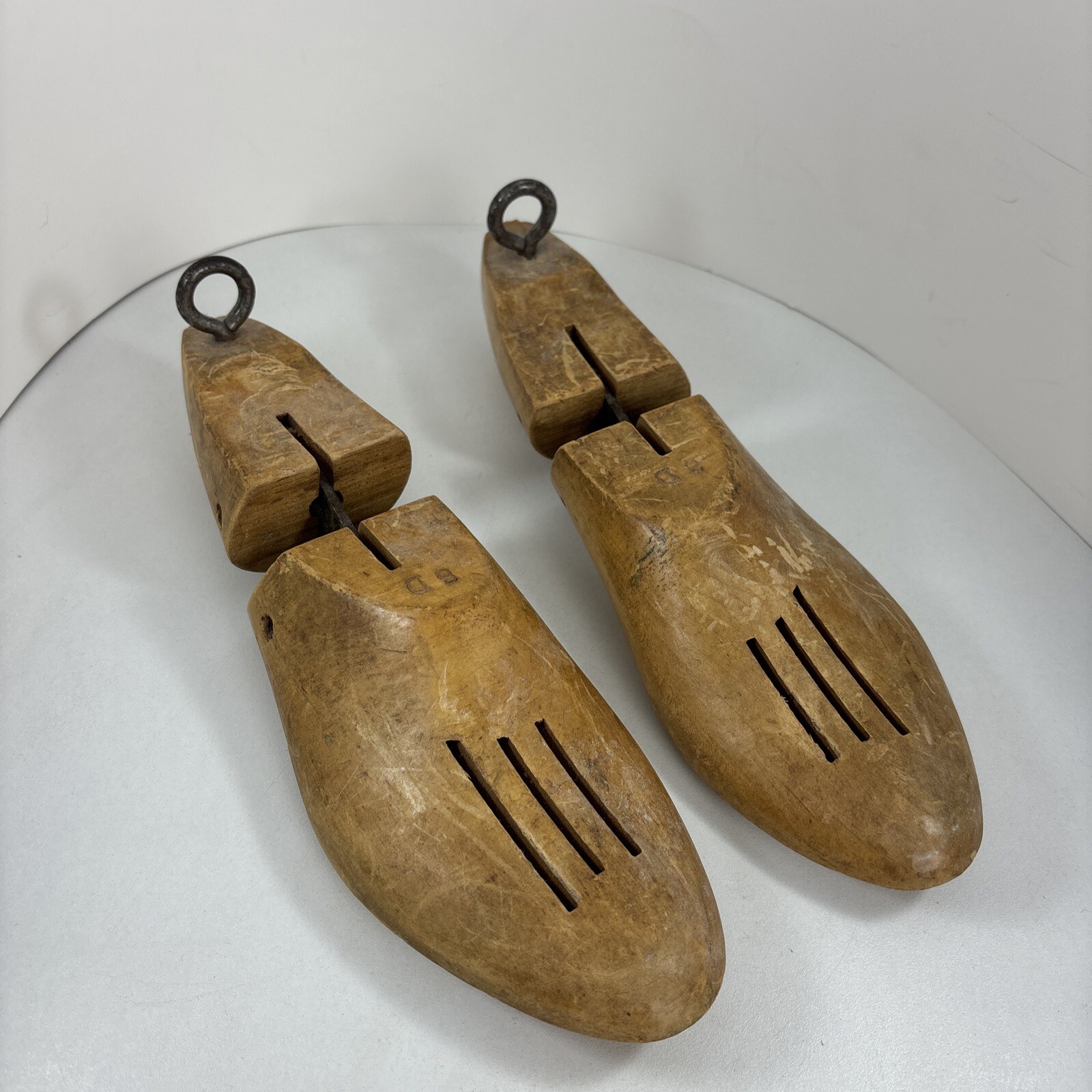 Vintage Solid Wood Shoe Tree Forms Stretchers Ins… - image 1