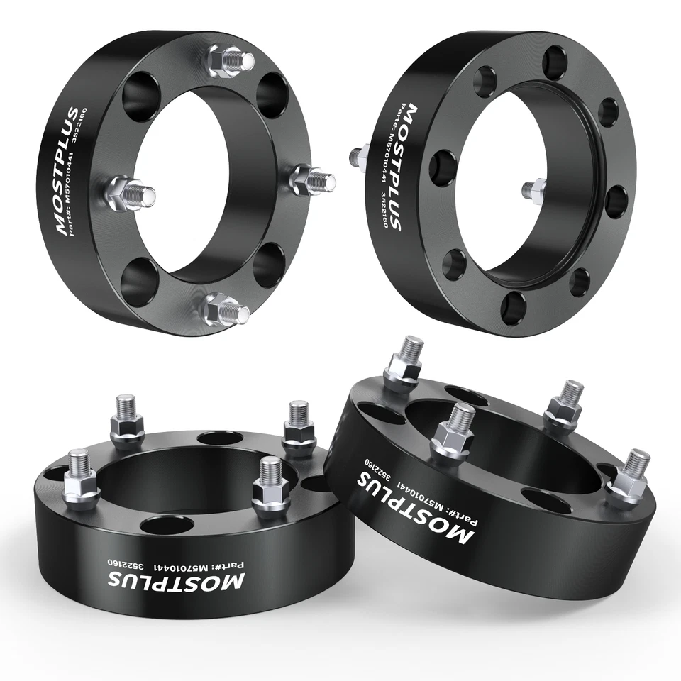 4PCS 4x156 2 inch ATV Wheel Spacers 12x1.5 Fits Polaris RZR XP Ranger 1000 900 - Image 3 of 4