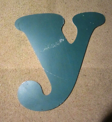 Large Plastic Letters Indoor / Outdoor 19'' Paint able ''y'' 1/4'' Thick