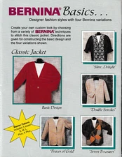 Bernina Basics Classic Jacket Master Pattern with 4 Variations Sz 6-24 S-XXL