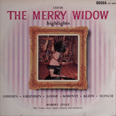 Lehár The Merry Widow - Highlights MONO NEAR MINT Decca Vinyl LP