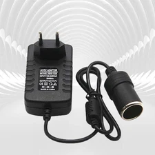 AC Plug To 12V 110V-240V DC Car Cigarette Lighter Converter Socket AdapterK8EK